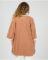 All About Eve - Howdy Oversized Tee Cinnamon