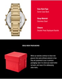 Diesel - Mr. Daddy Slim Gold Tone Analogue Watch