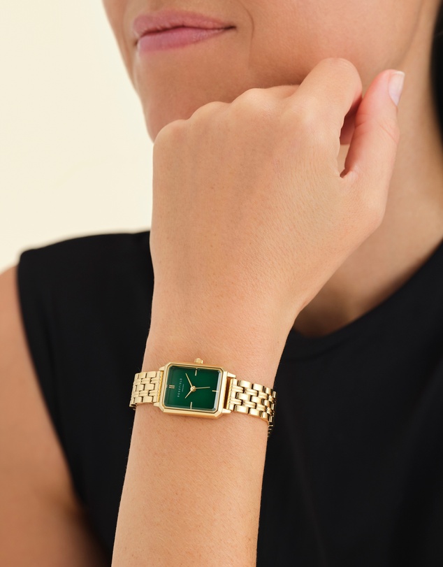 Rosefield - The Octagon XS - Gold with Green Dial