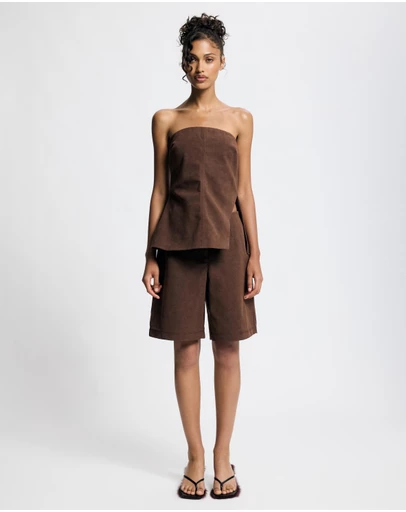Lover - Vesper Suede Look Shorts