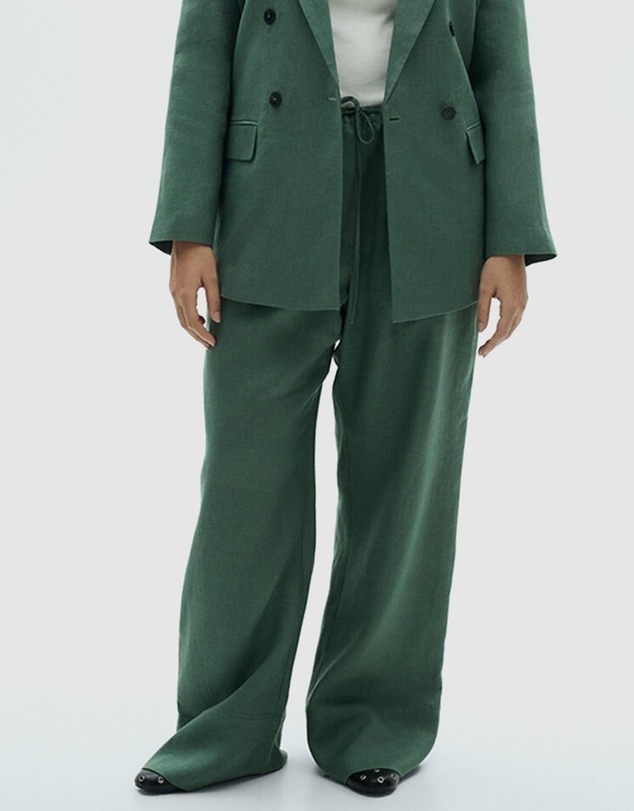 M.N.G - Musgo Straight Linen-Blend Trousers