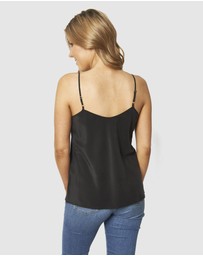 The Fable - Midnight Black Silk Camisole