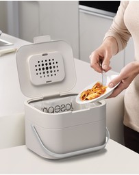 Joseph Joseph - Stack 4L Food Waste Caddy with Odour Filter (Stone)