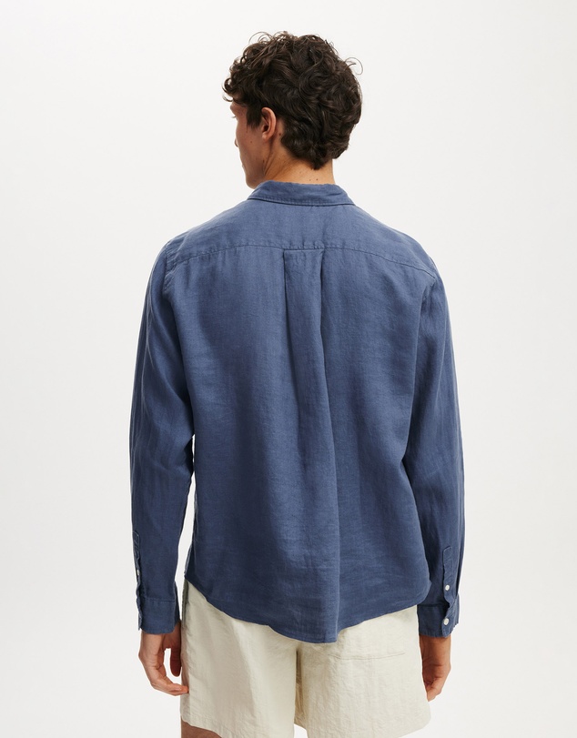 Cotton On - Relaxed Linen Long Sleeve Shirt