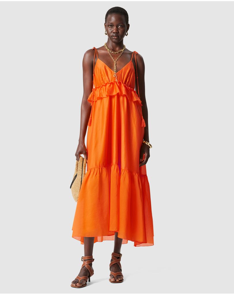 open lace back dress & other stories orange dress – Venus