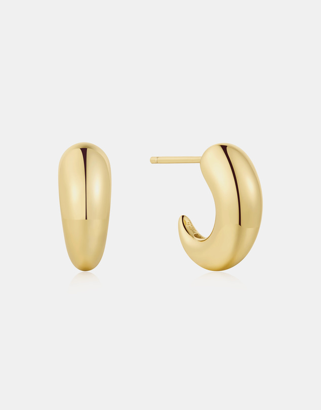 Ania Haie - Gold Dome Stud Hoop Earrings