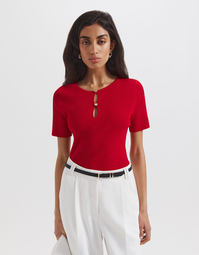 SABA - Vicky Keyhole Rib Knit