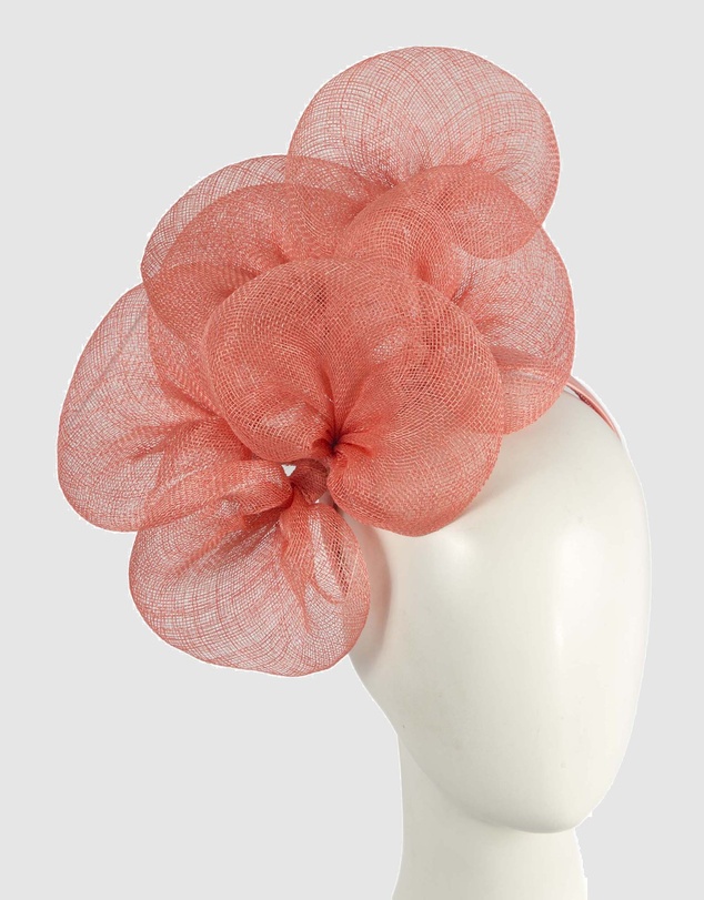 Max Alexander - Large Lilly Coral Flower Fascinator