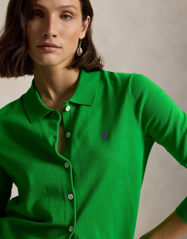 Polo Ralph Lauren - Polo-Collar Buttoned Cardigan - The ICONIC Exclusive