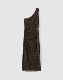 M.N.G - Devore Dress with Bow Detail