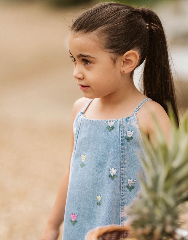 Fox & Finch - Sundae Denim Tulip Dress - Kids
