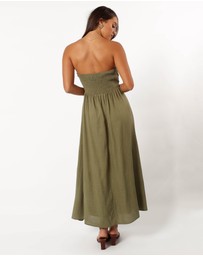 Petal & Pup - Kayt Strapless Dress - Olive Green