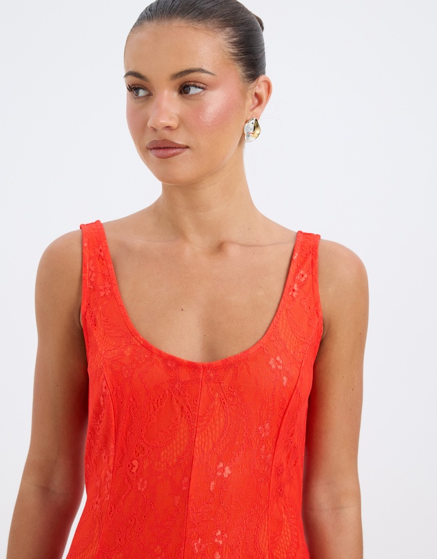 Calli - Penny Lace Midi Dress