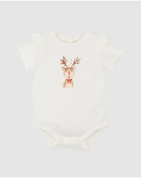 Bebe by Minihaha - Christmas Festive Reindeer Bodysuit & Shorts Set - Babies