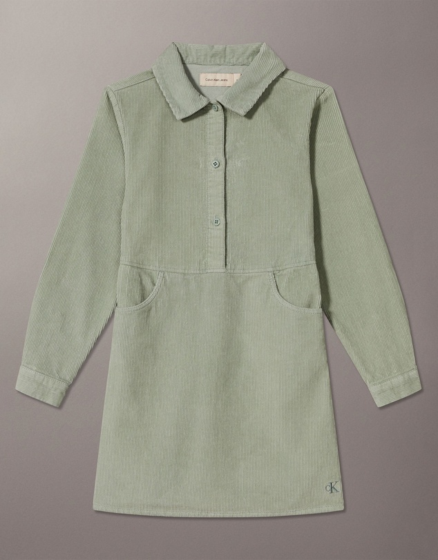 Calvin Klein Jeans - Girls Corduroy Long Sleeve Shirt Dress