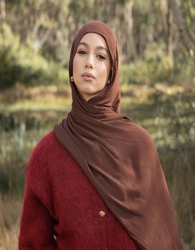 Mod Squad - Luxe Rayon Hijab Frayed Edge - SAFFRON 7