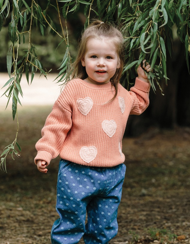 Kynd Baby - Embroidered Knit Jumper in Cameo