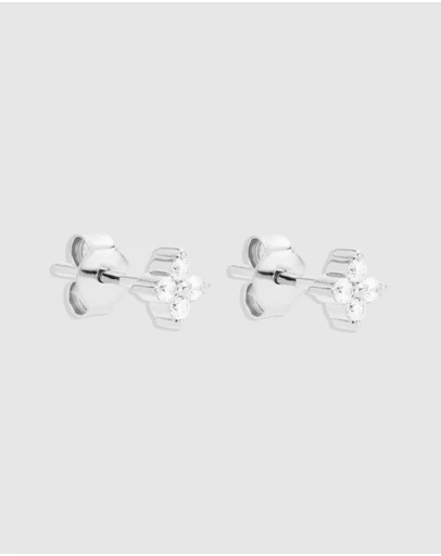 By Charlotte - Crystal Bloom Stud Earrings