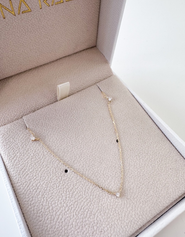 Luna Rae - Solid Gold - Petite Diamond Necklace Trio