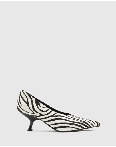 Nakedvice - The Hilton Zebra Print Heel