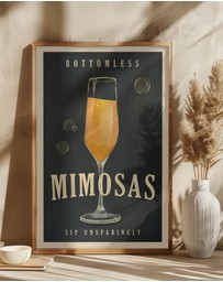 Olive et Oriel - Bottomless Mimosas Art Deco Cocktail Bar Art by The Whiskey Ginger Art Print