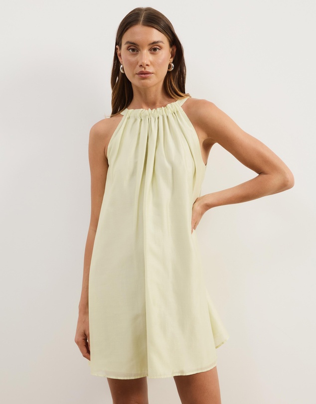 Atmos&Here - Paloma Voile Cut Away Tie Mini Dress