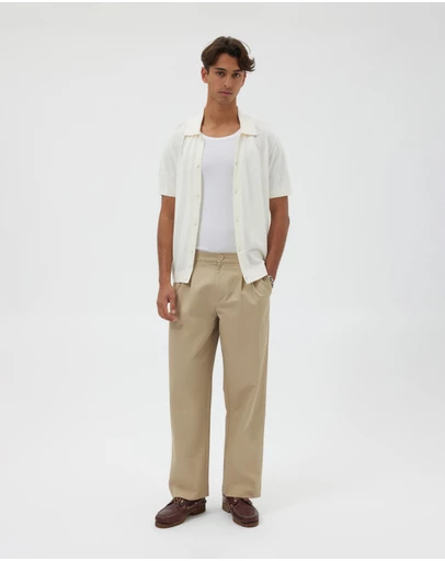 AERE - Twill Wide Leg Pants
