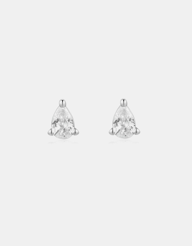 Ania Haie - Silver Pear Studs