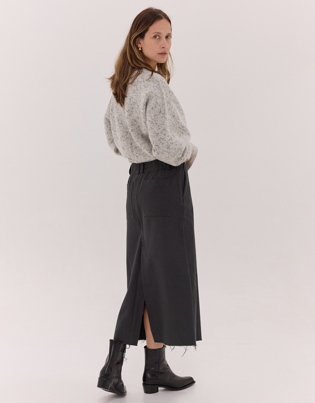 Cloth & Co. - The Long Denim Skirt | Carbon
