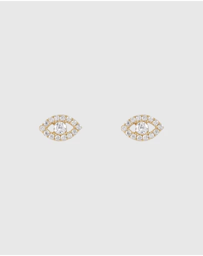 Von Treskow - Luxe Evil Eye Lab Diamond Studs (0.28CT)