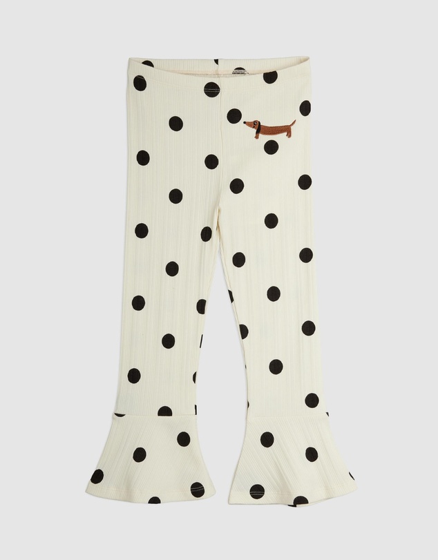 Mini Rodini - Dots Aop Dog Flared Trousers