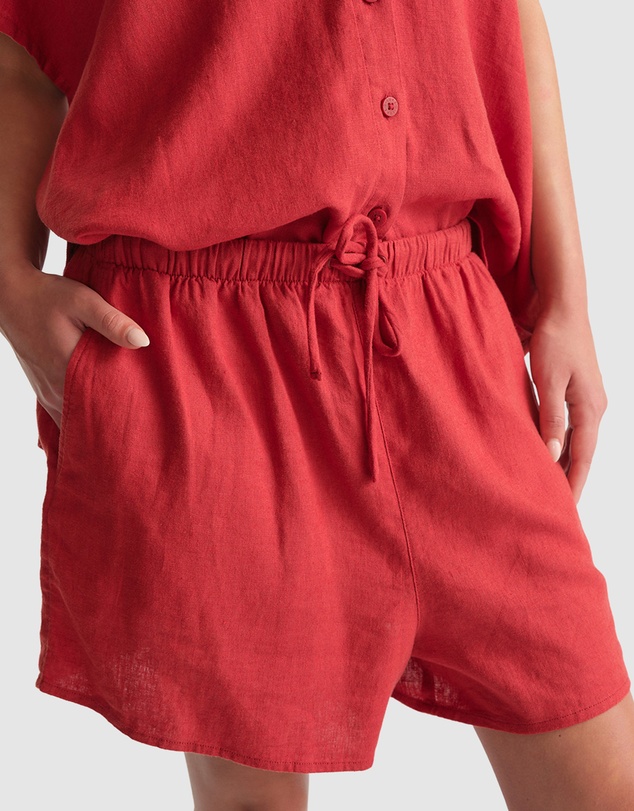Decjuba - D-Luxe Linen Blend Flip Shorts