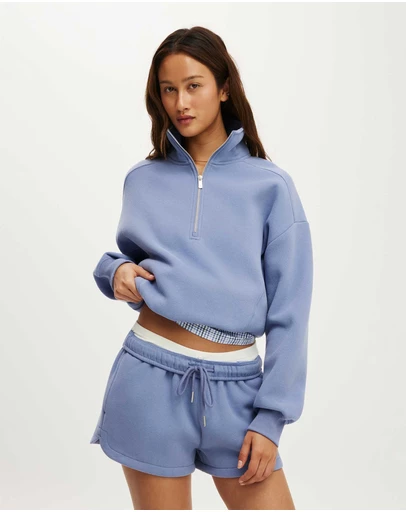 Cotton On Body Active - Plush Half Zip Sweatshirt