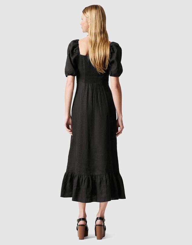 & Other Stories - Puff Sleeve Linen Midi Dress