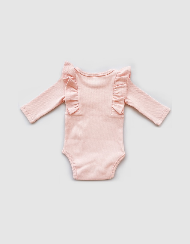 WITH LOVE FOR KIDS - Shimmy Thick Ribbed Long Sleeve Onesie - Babies
