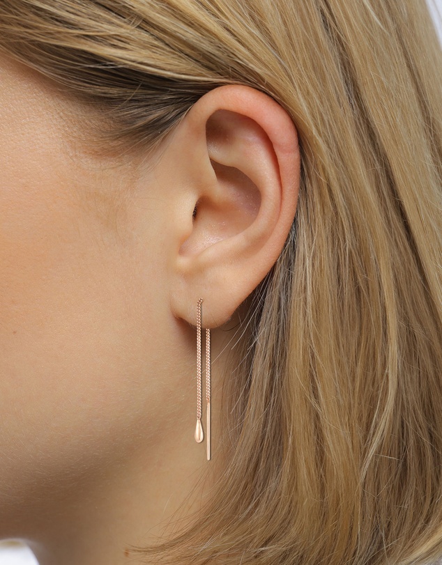 Elli Jewelry - Teardrop Earrings in Rose Gold-Plated 925 Silver