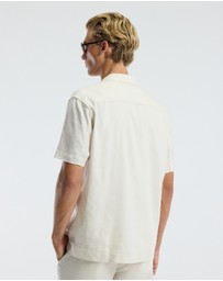 Calibre - Stretch Linen Short Sleeved Shirt Ivory