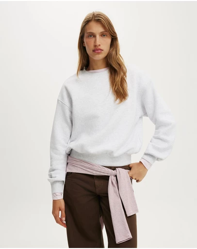 Cotton On - Boxy Crew Neck Sweatshirt