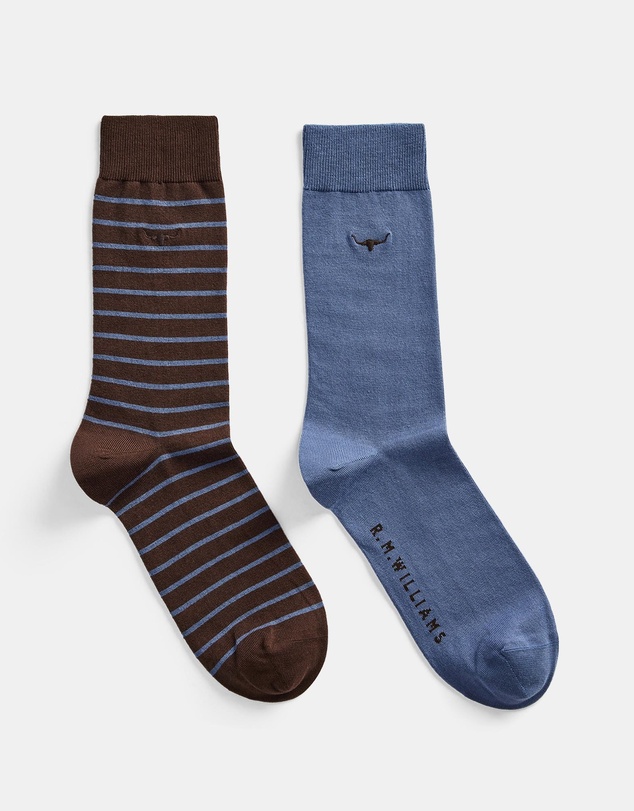 R.M.Williams - 2-Pack Nelson Stripe Socks