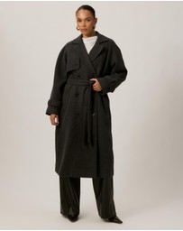 Tussah - Lillian Double Breasted Wool Blend Coat