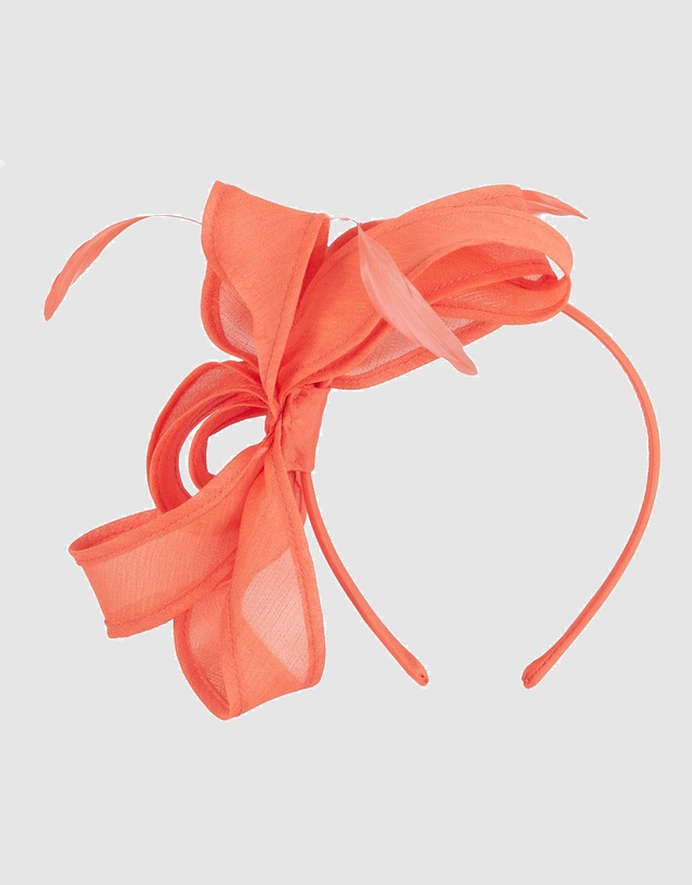 Max Alexander - Organza Orange Racing Fascinator