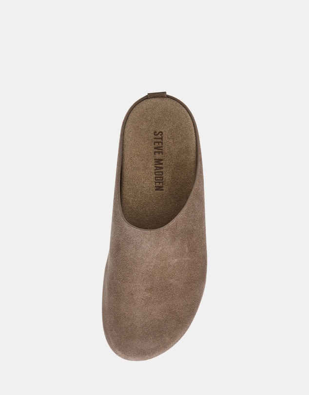 Steve Madden - Fern Taupe Suede Mule Flats