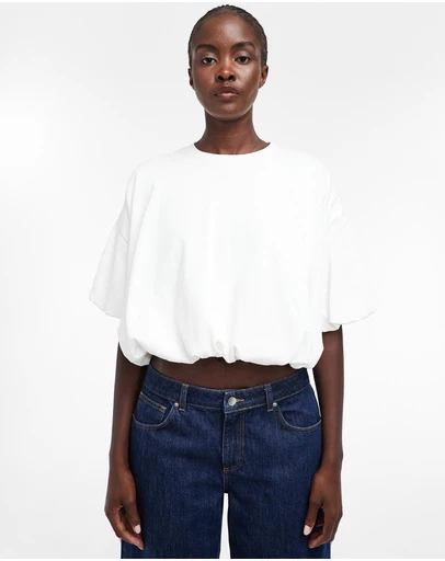 TOPSHOP - Mandy Bubble Hem Tee