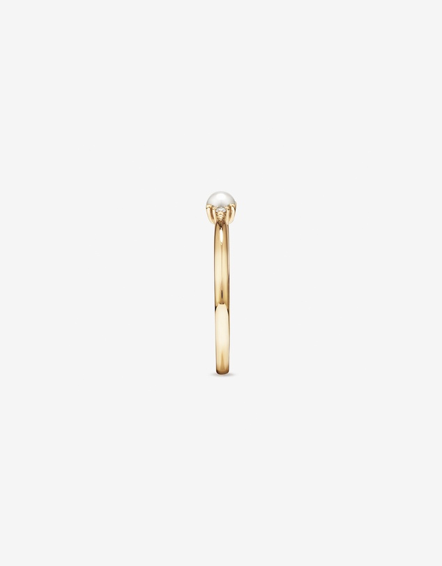 Michael Hill - 3 Stone Ring with Cultured Freshwater Pearl & Diamonds in 10kt Yellow Gold