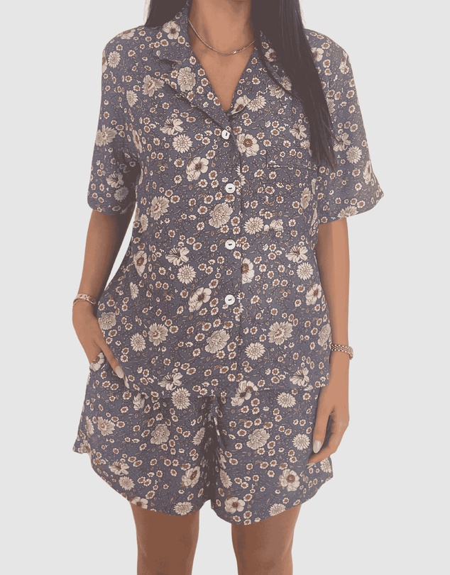 SILK MAGNOLIA - Floral Bamboo Pyjamas
