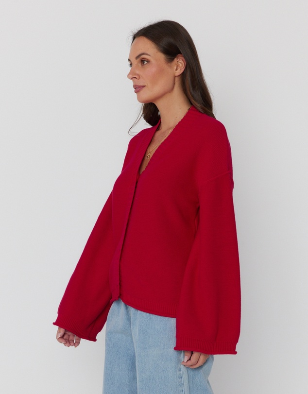 ALEXANDRA - Dante Cardigan Red