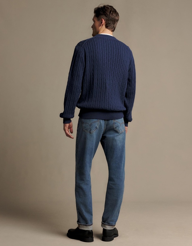 R.M.Williams - Jones Cotton Cable Crew Knit