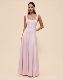 CHANCERY - Serena Drop Waist Square Neck Maxi Dress
