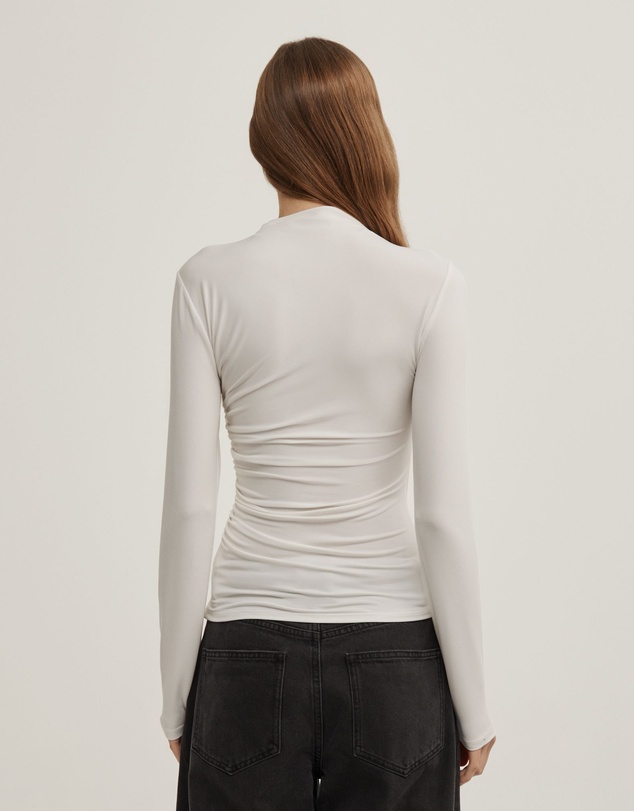 Witchery - Wrap Long Sleeve Jersey Top
