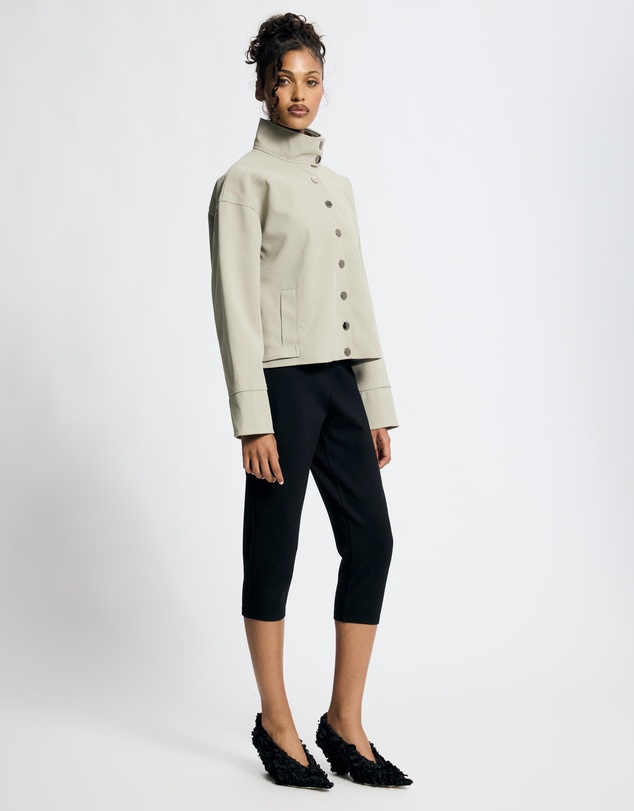 Lover - Lucinda Suede Look Funnel Neck Jacket